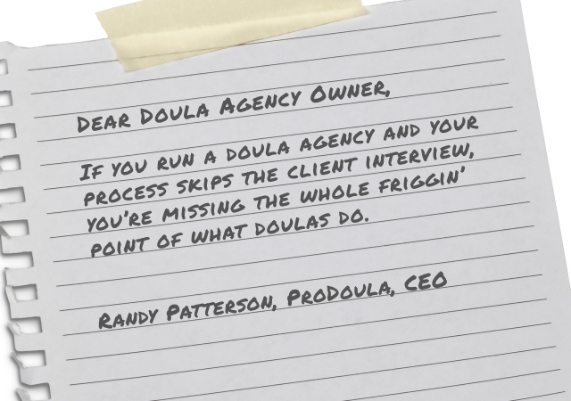 Note to doula agency owners